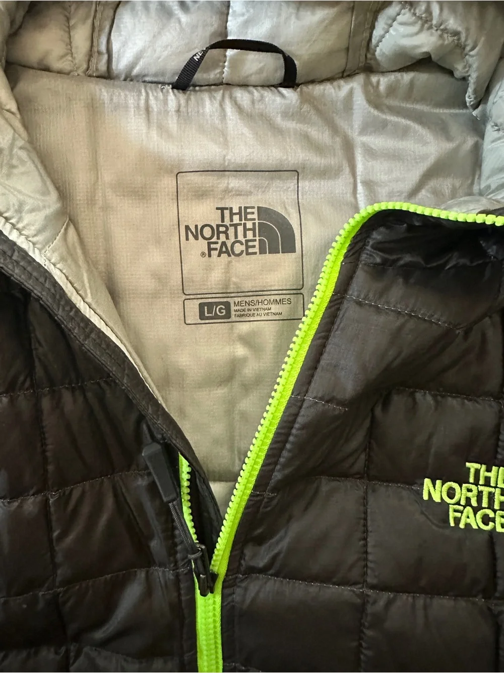 The North Face Mens Insulated Jacket - Black with Lime Trim